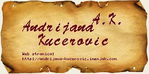 Andrijana Kućerović vizit kartica